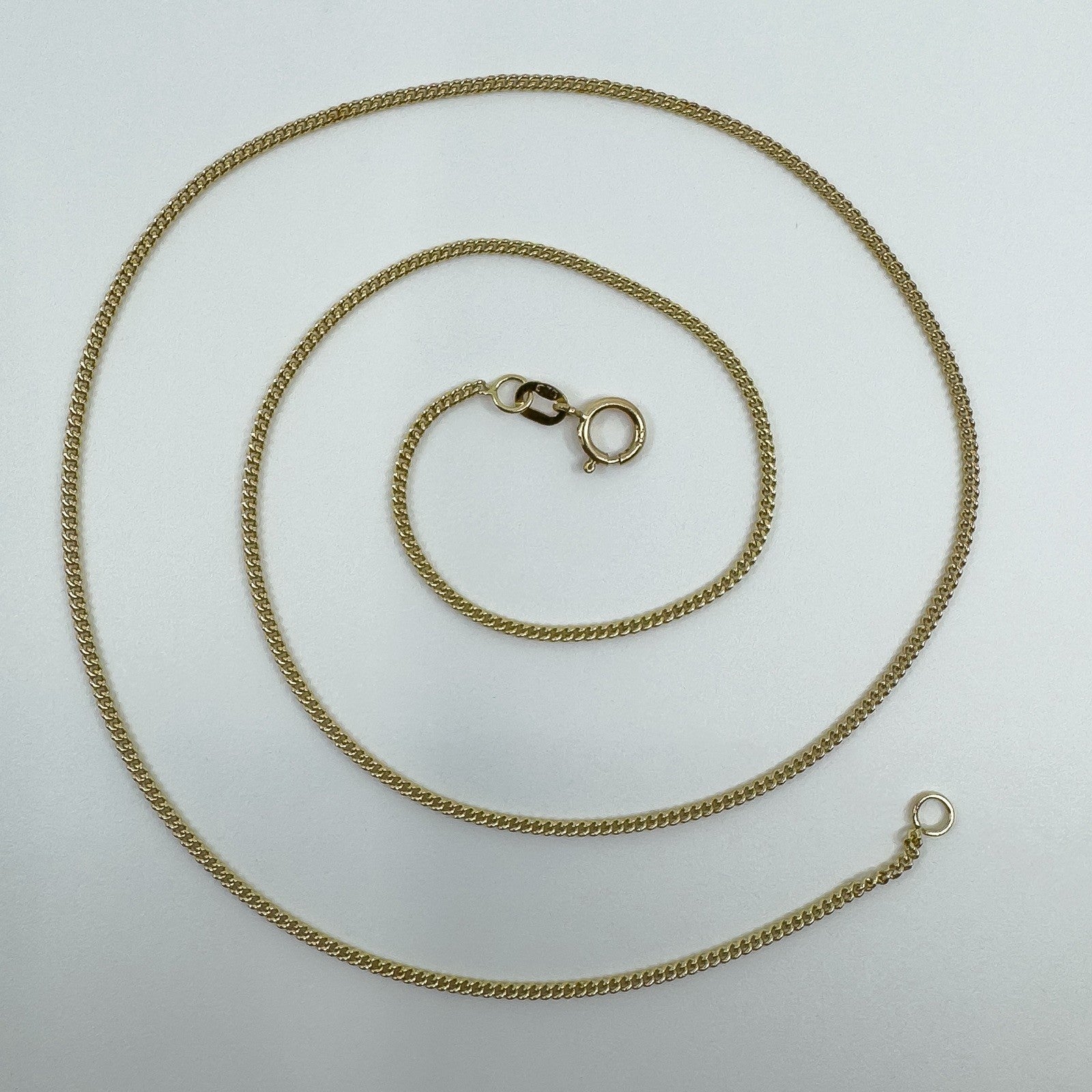 Vintage 9ct Gold 16” Curb Chain Necklace 375