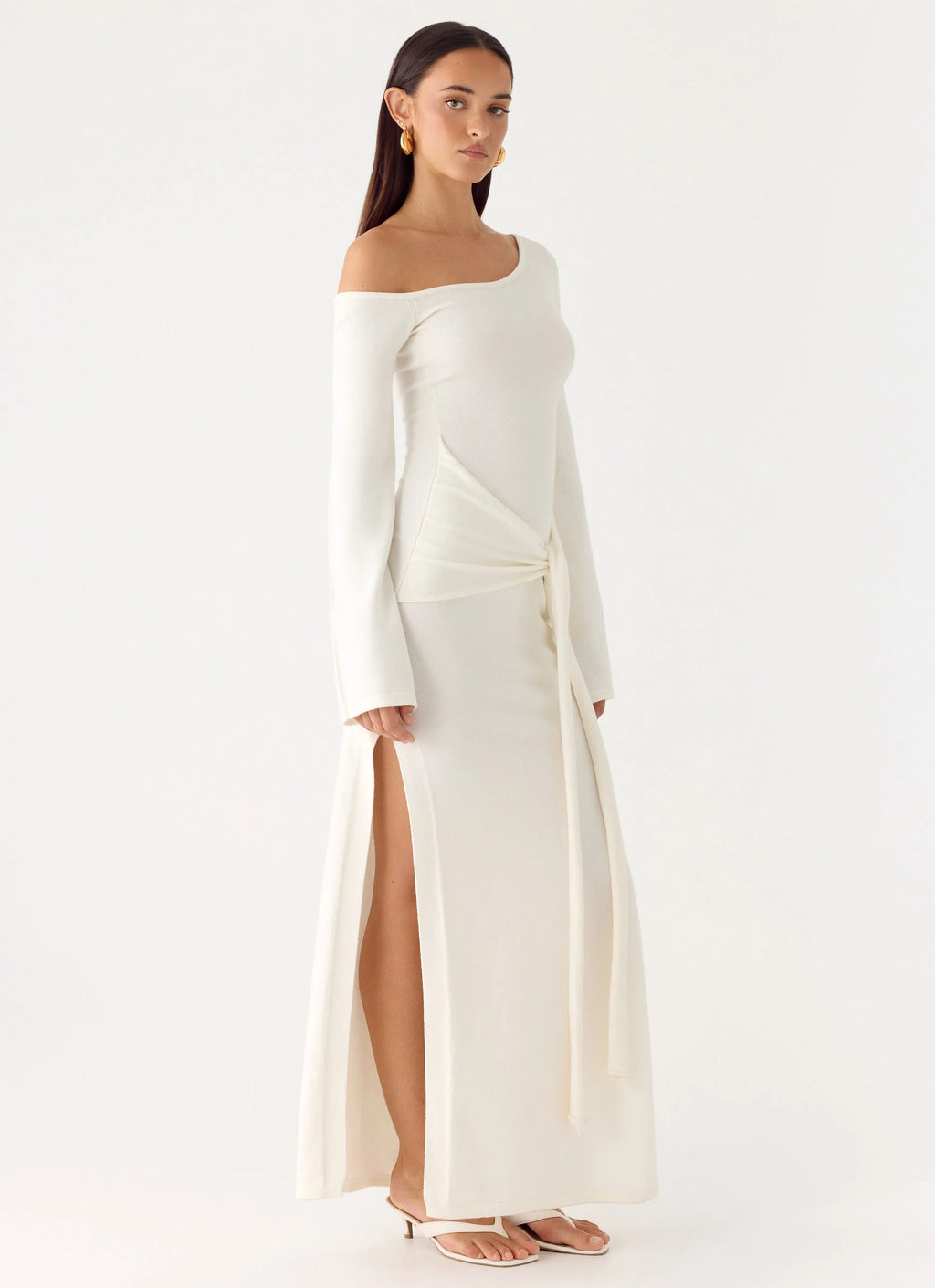 Kova Knit Maxi Dress - White