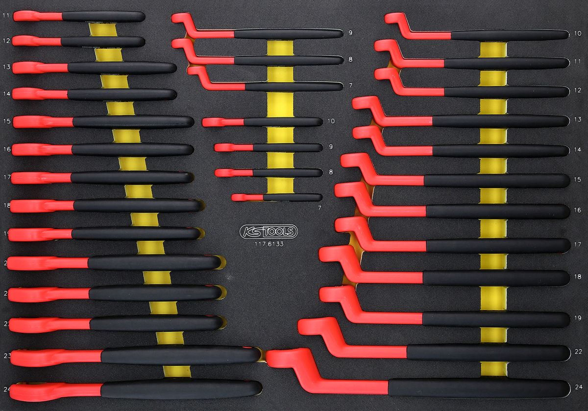 KS TOOLS Jeu de douilles isolées dans une garniture en mousse, 33 pcs ( 117.6133 )