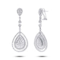 18k White Gold Diamond Earring - 5.48ct