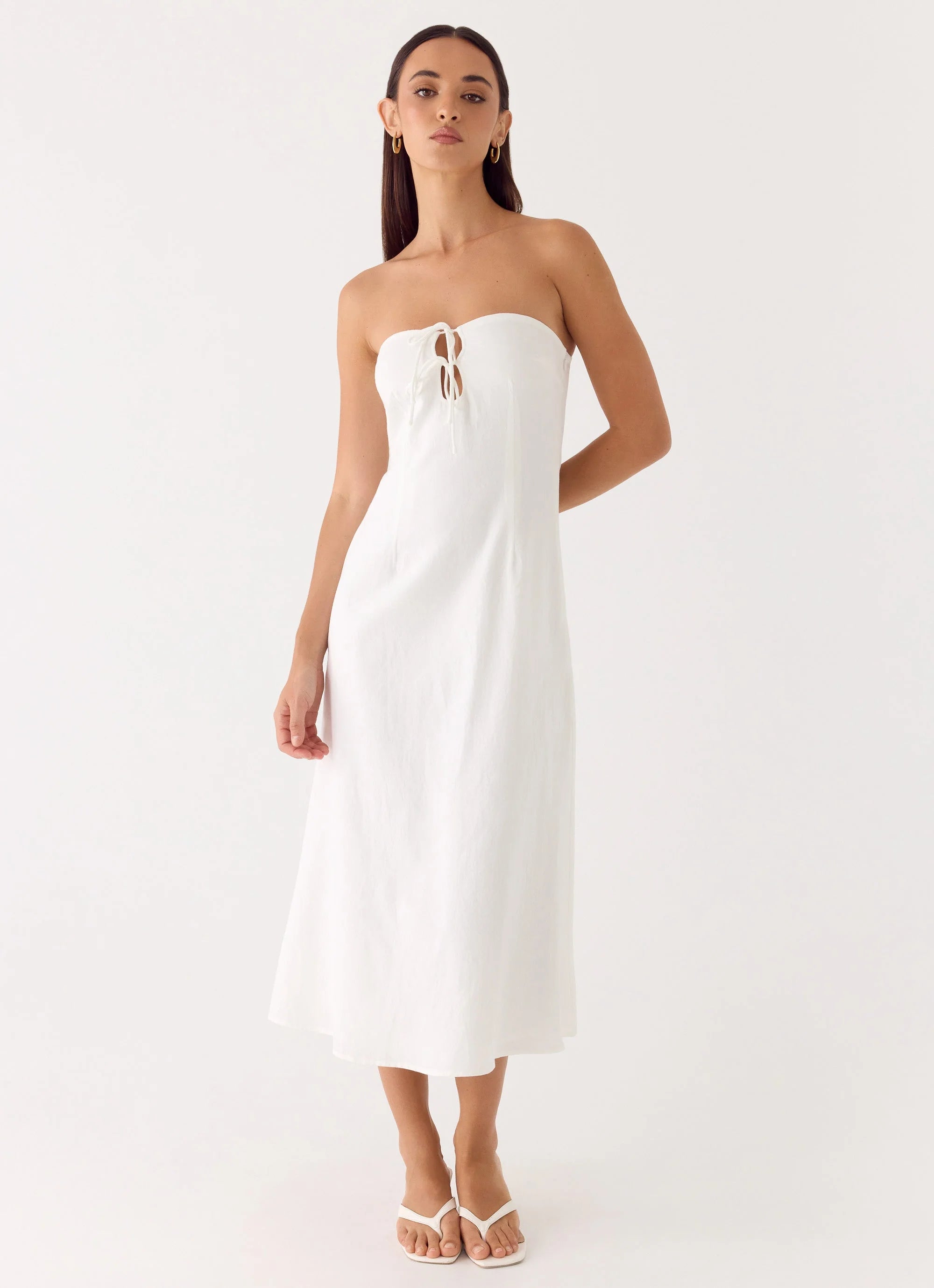 Sun Searching Midi Dress - White
