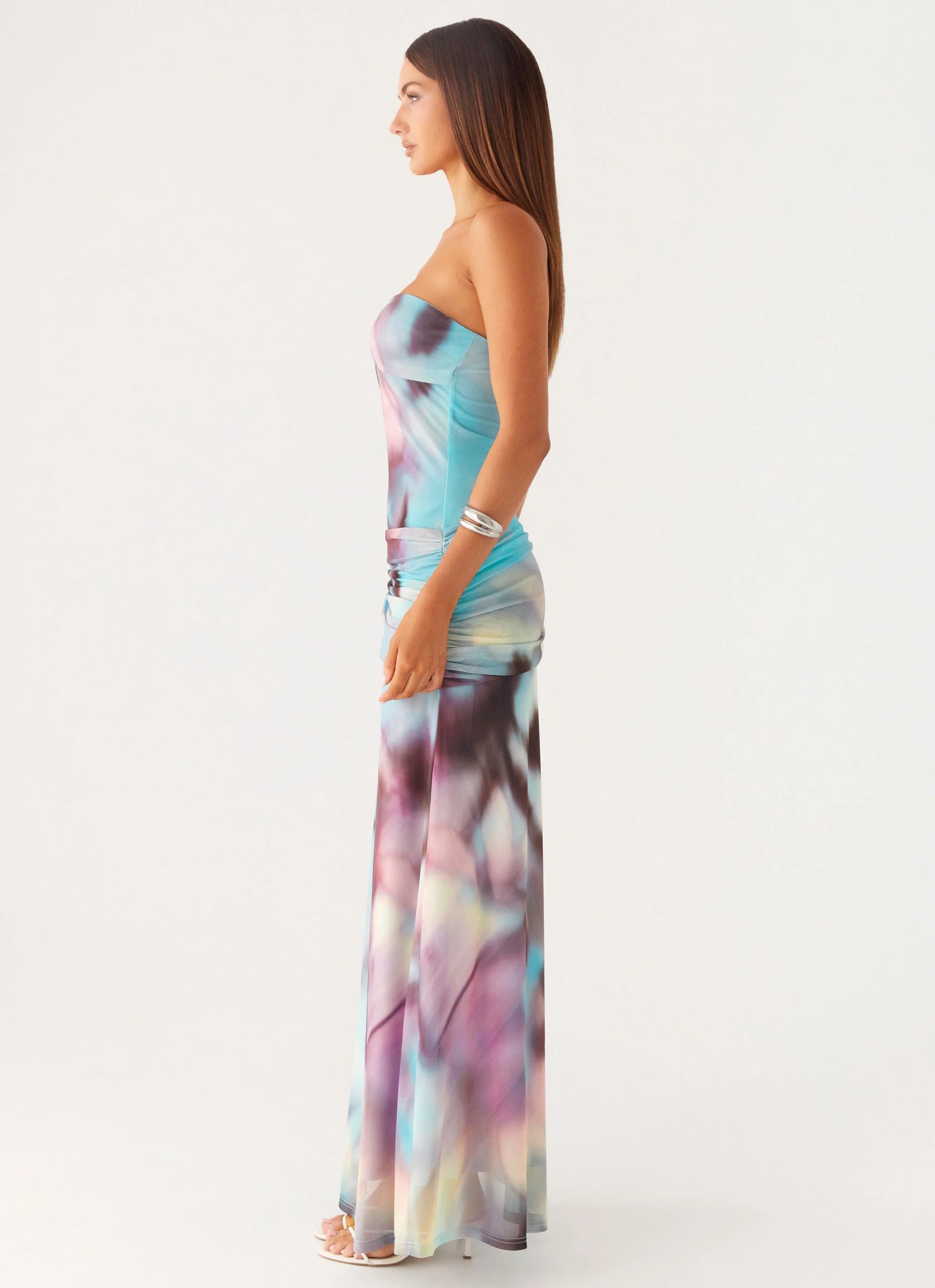 Isle Escape Mesh Maxi Dress - Sea Splash