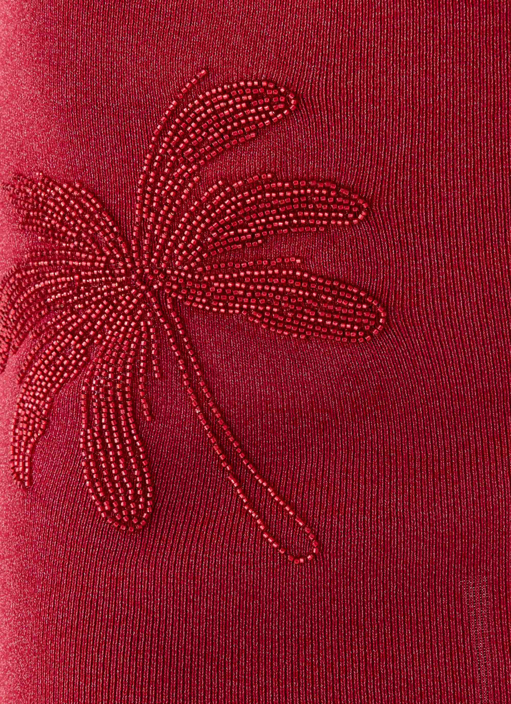 Annalise Beaded Mini Dress - Wine