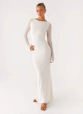Ethereal Long Sleeve Maxi Dress - Ivory