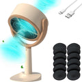Smoke Away Purifier Fan, Compact Desktop Air Purifier, Plug-in | Smoke Remover, 12 PCS Filter Cotton, For Home, Office, Kitchen, Desk, Travel, Smoking Indoors