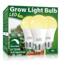 Wiyifada 3 Pack Full Spectrum Grow Light Bulbs, E26 9W Replace 100W, Indoor Plant Lighting