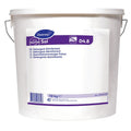 A white 10-kg plastic bucket labeled "Suma Sol D4.8, Disinfectant" by Diversey Deutschland GmbH & Co. OHG features multilingual text, a metal handle, and a barcode in the lower part of the label.