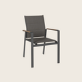Andrea Bizzotto Kubik sedia con braccioli antracite SJ61 0663240
