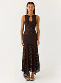 Koka Lace Maxi Dress - Cool Chocolate