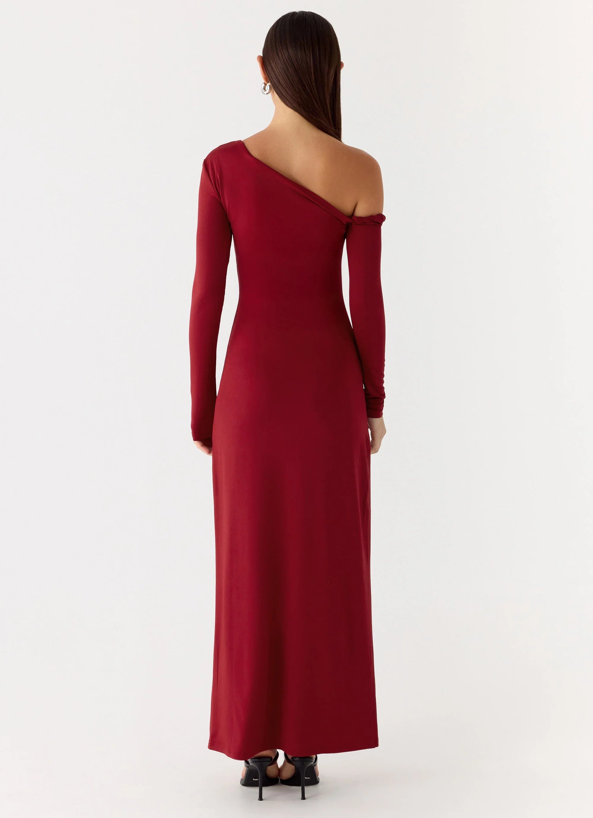 Jordana Twist Maxi Dress - Merlot