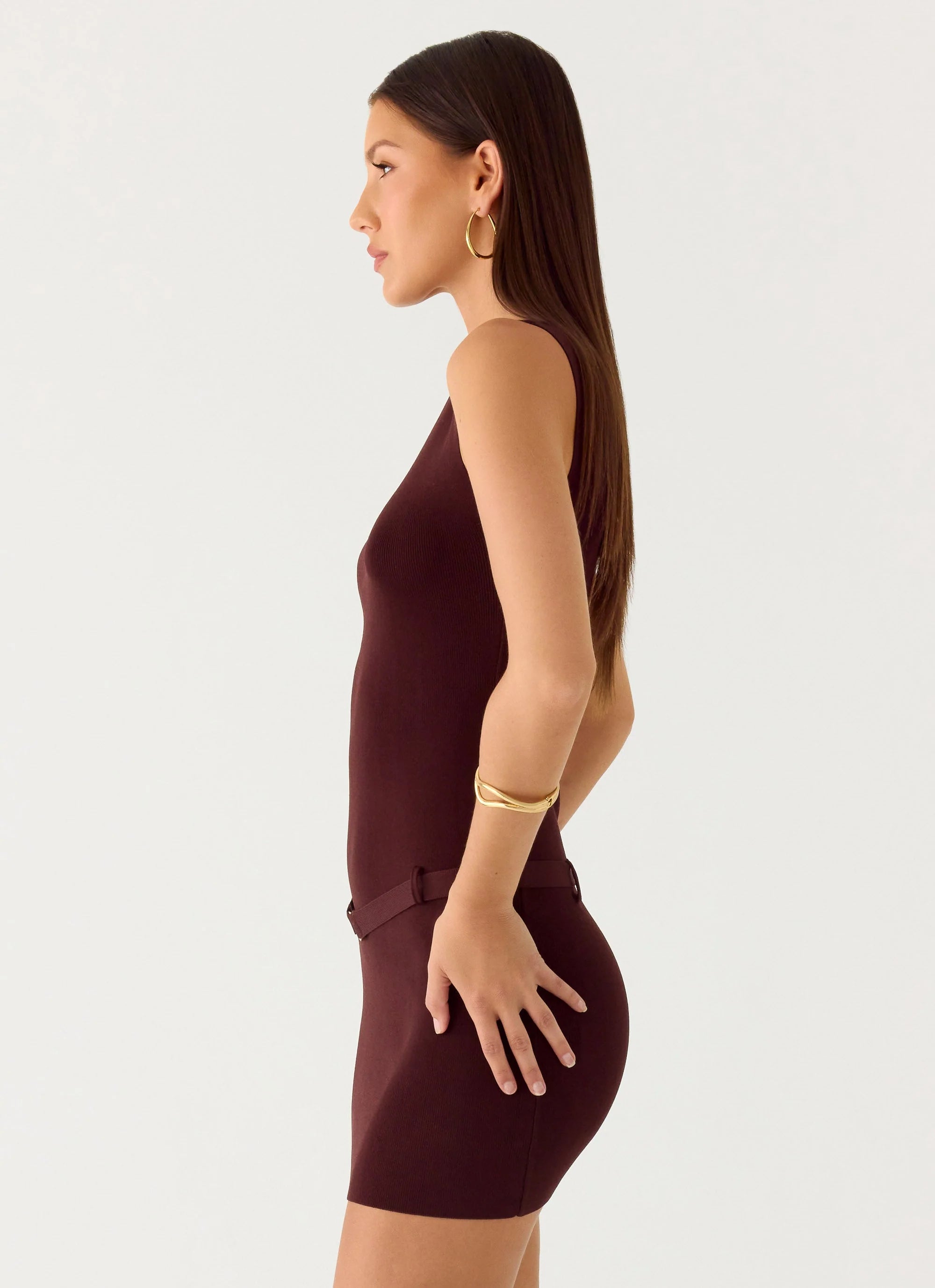 Masterplan Knit Mini Dress - Chocolate