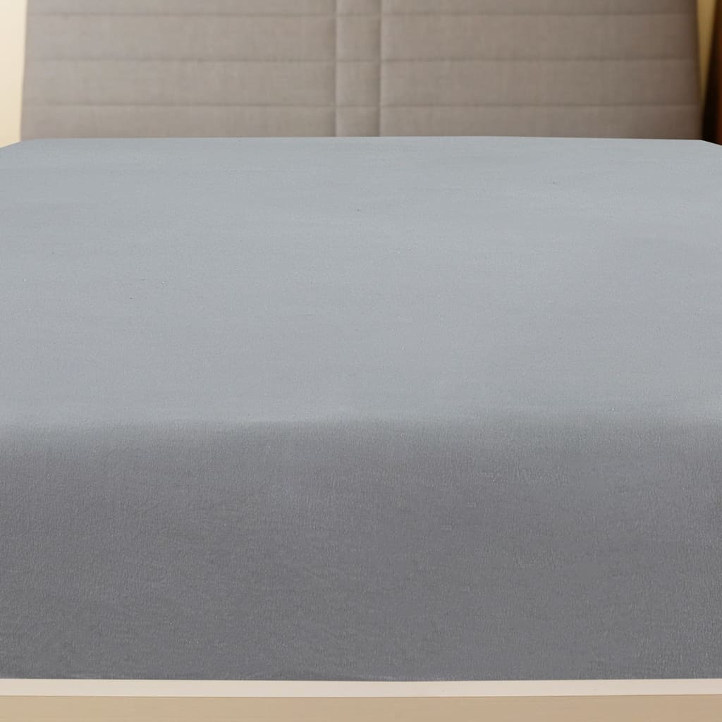 Jerseylaken grå 180x200 cm bomull