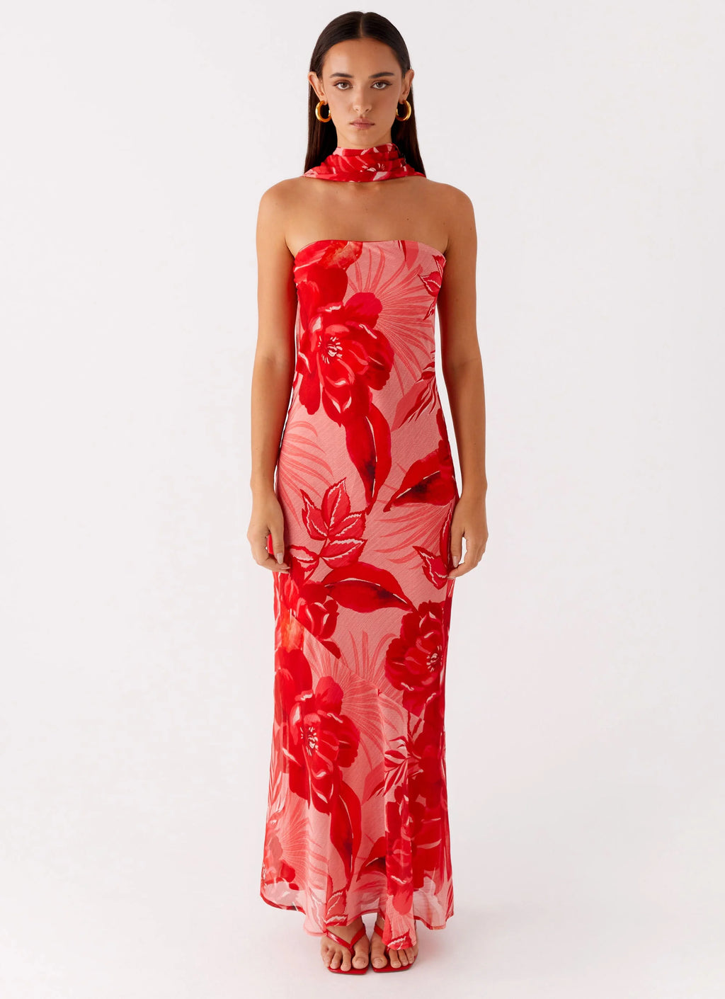 Under The Pagoda Maxi Dress - Sicily Sunsets Print