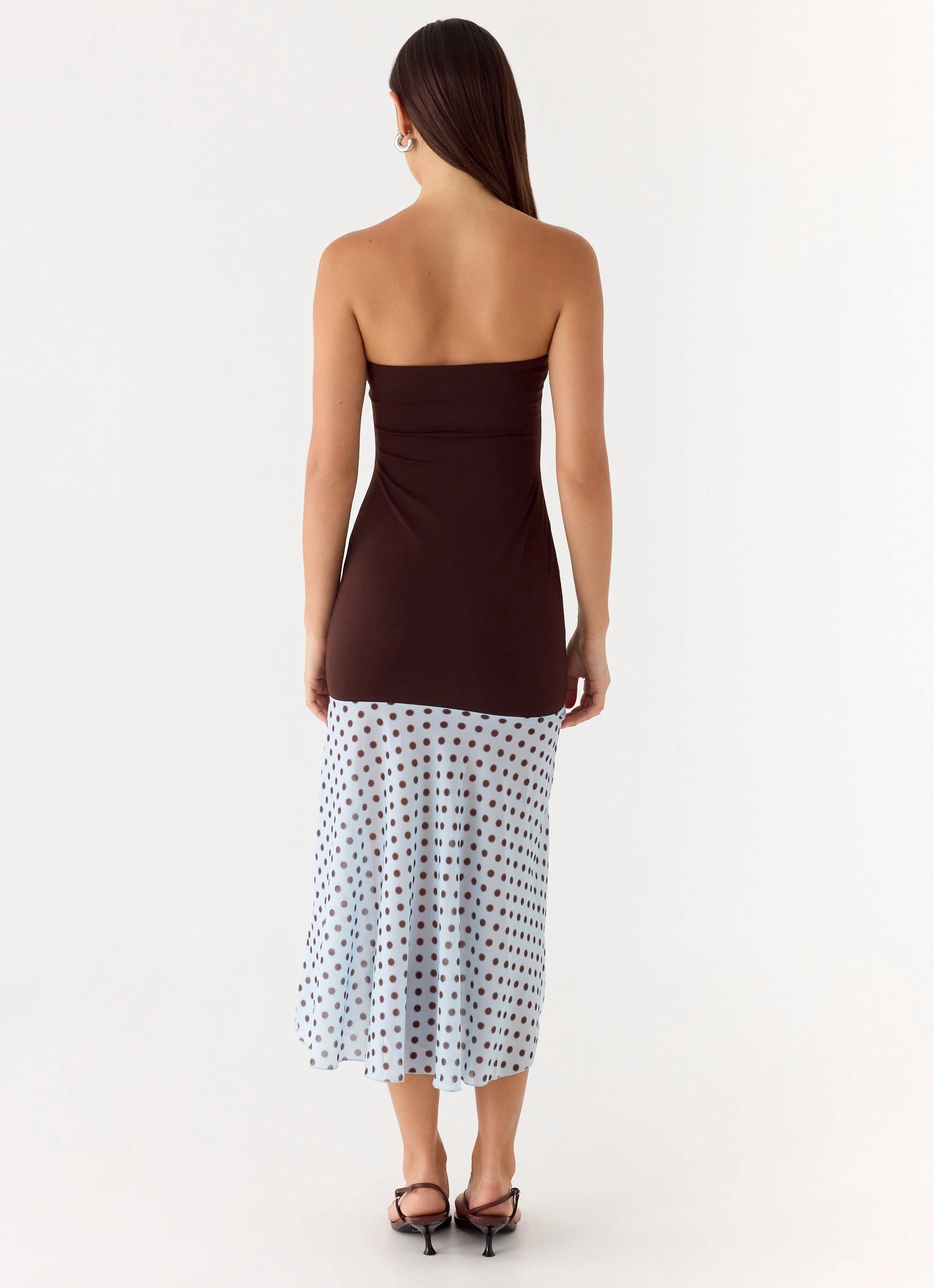 Schell Midi Dress - Chocolate Dot