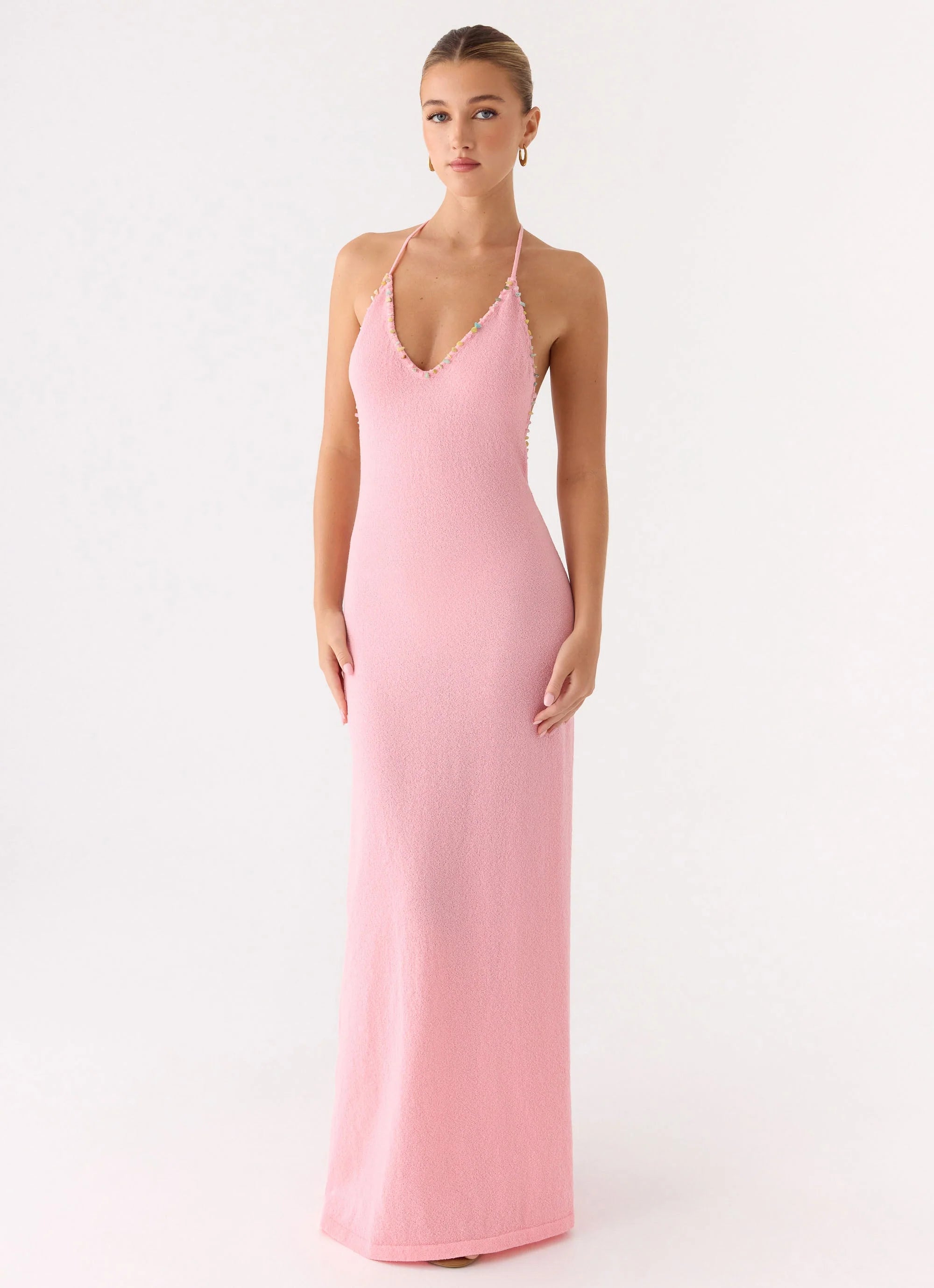 Jianna Knit Maxi Dress - Pink