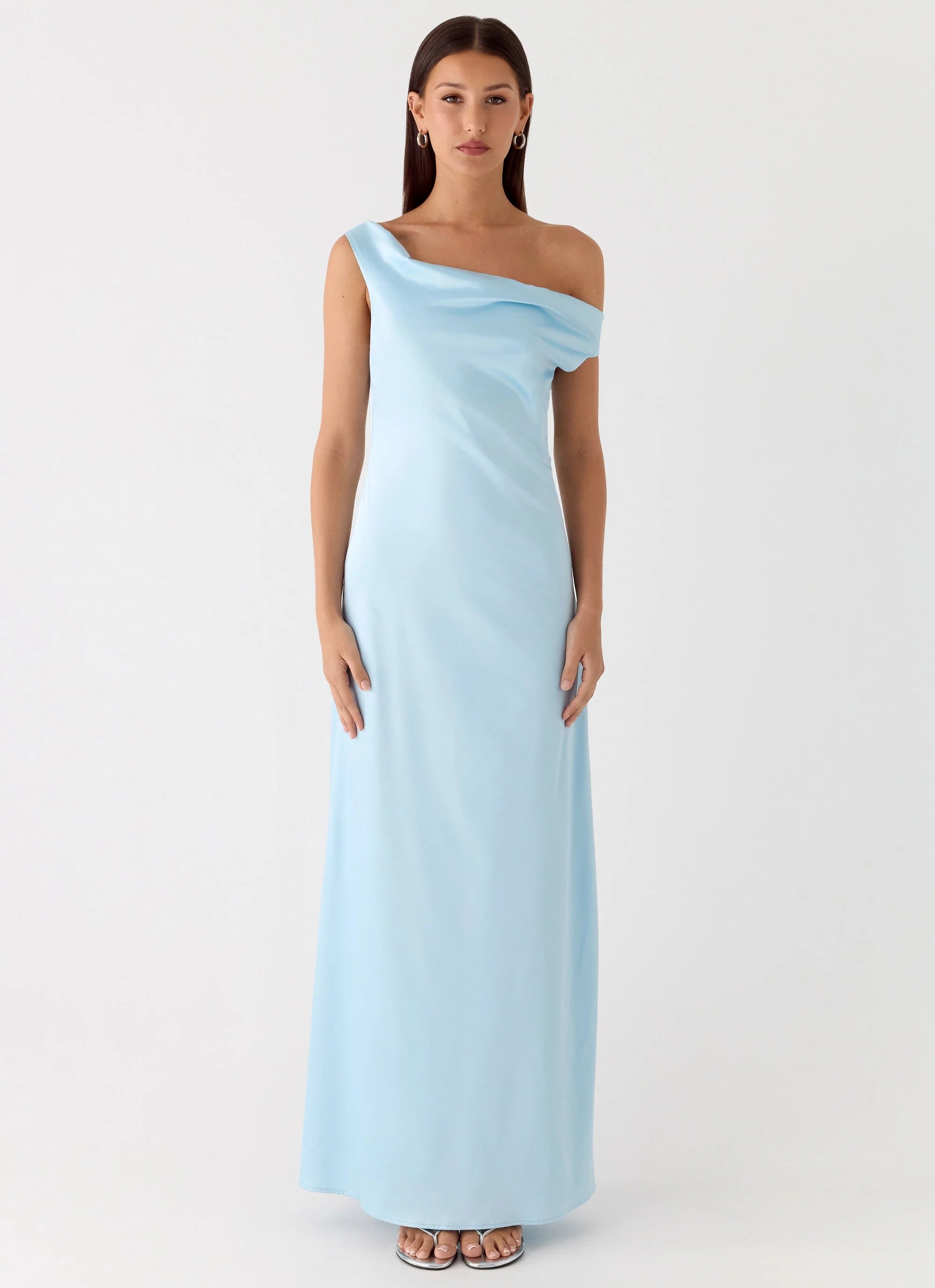Palm Royal Maxi Dress - Ice Blue