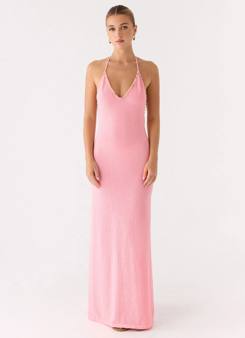 Jianna Knit Maxi Dress - Pink