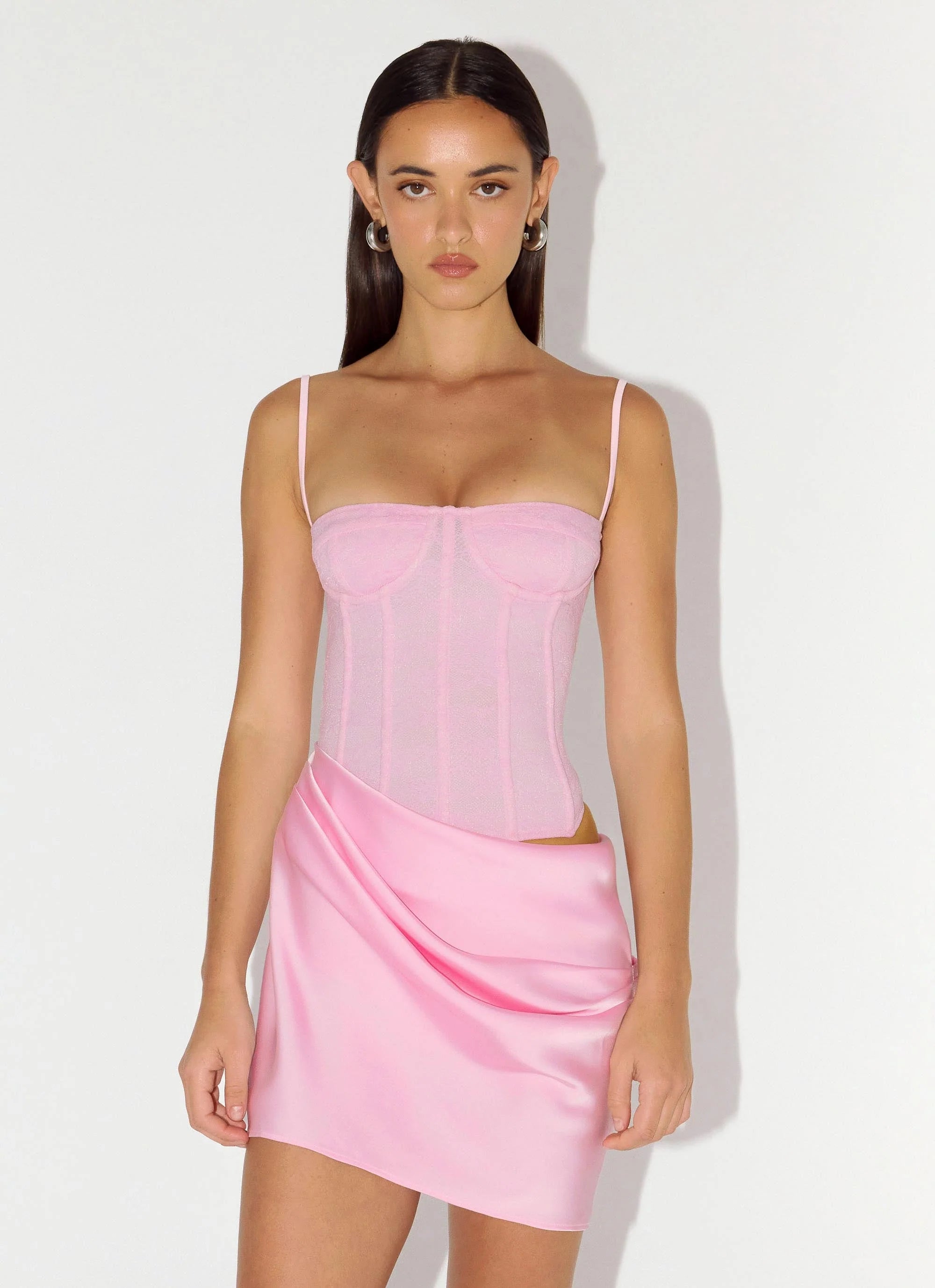 Kalila Corset Mini Dress - Pink
