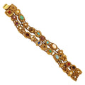 Victorian Revival Double Row Slider Charm Bracelet By Goldette, 1960s