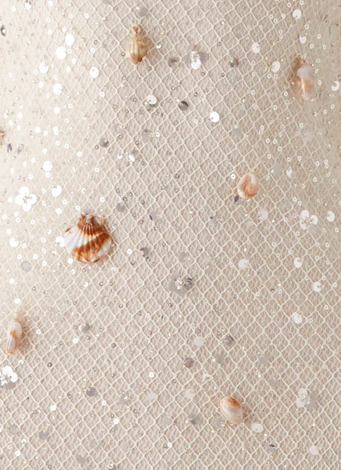 Orelli Shell Sequin Knit Maxi Dress - Ivory