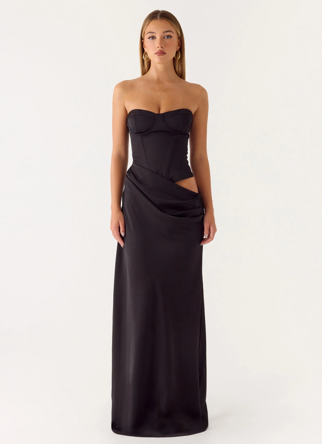 Emory Corset Maxi Dress - Black