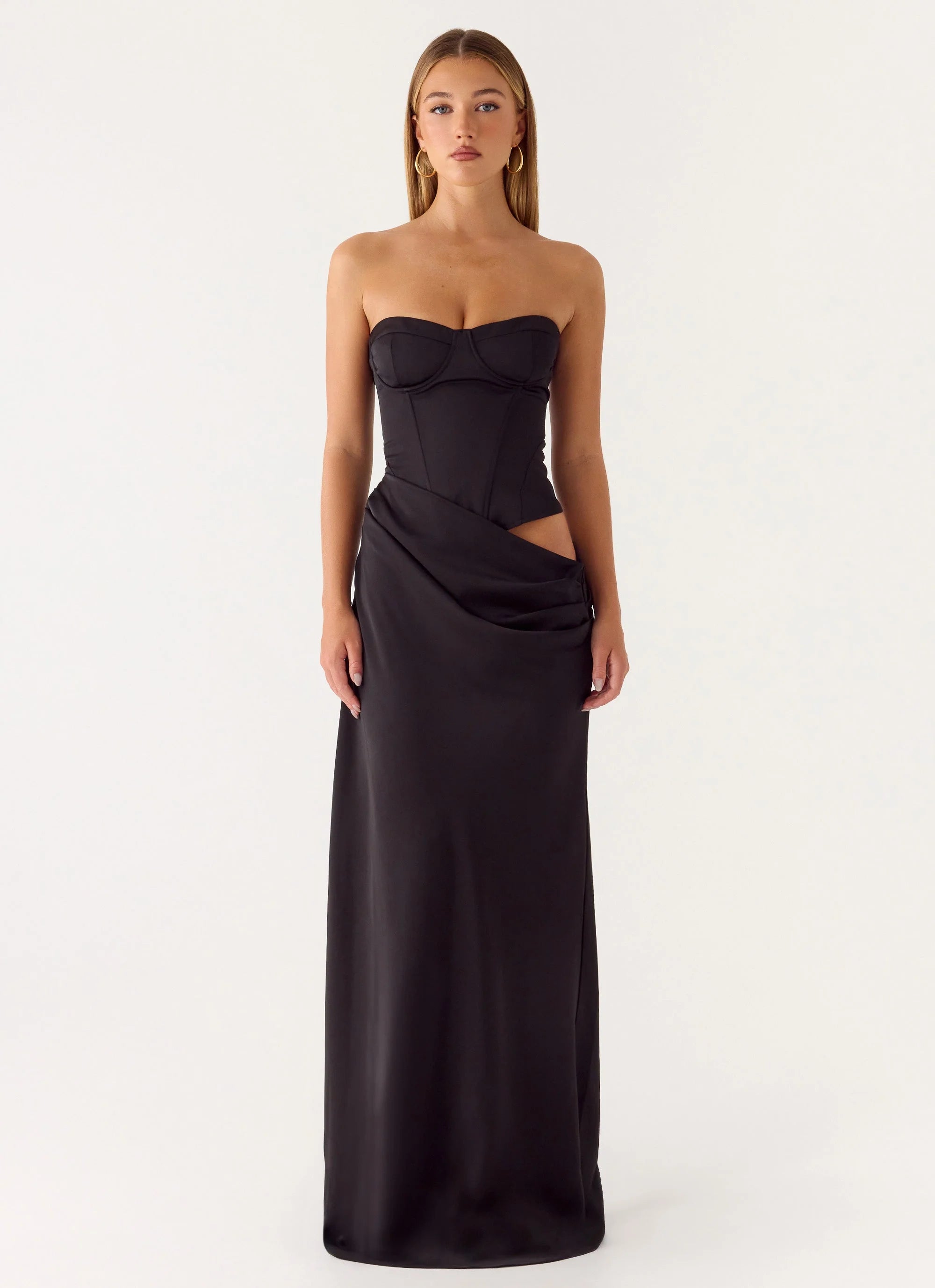 Emory Corset Maxi Dress - Black