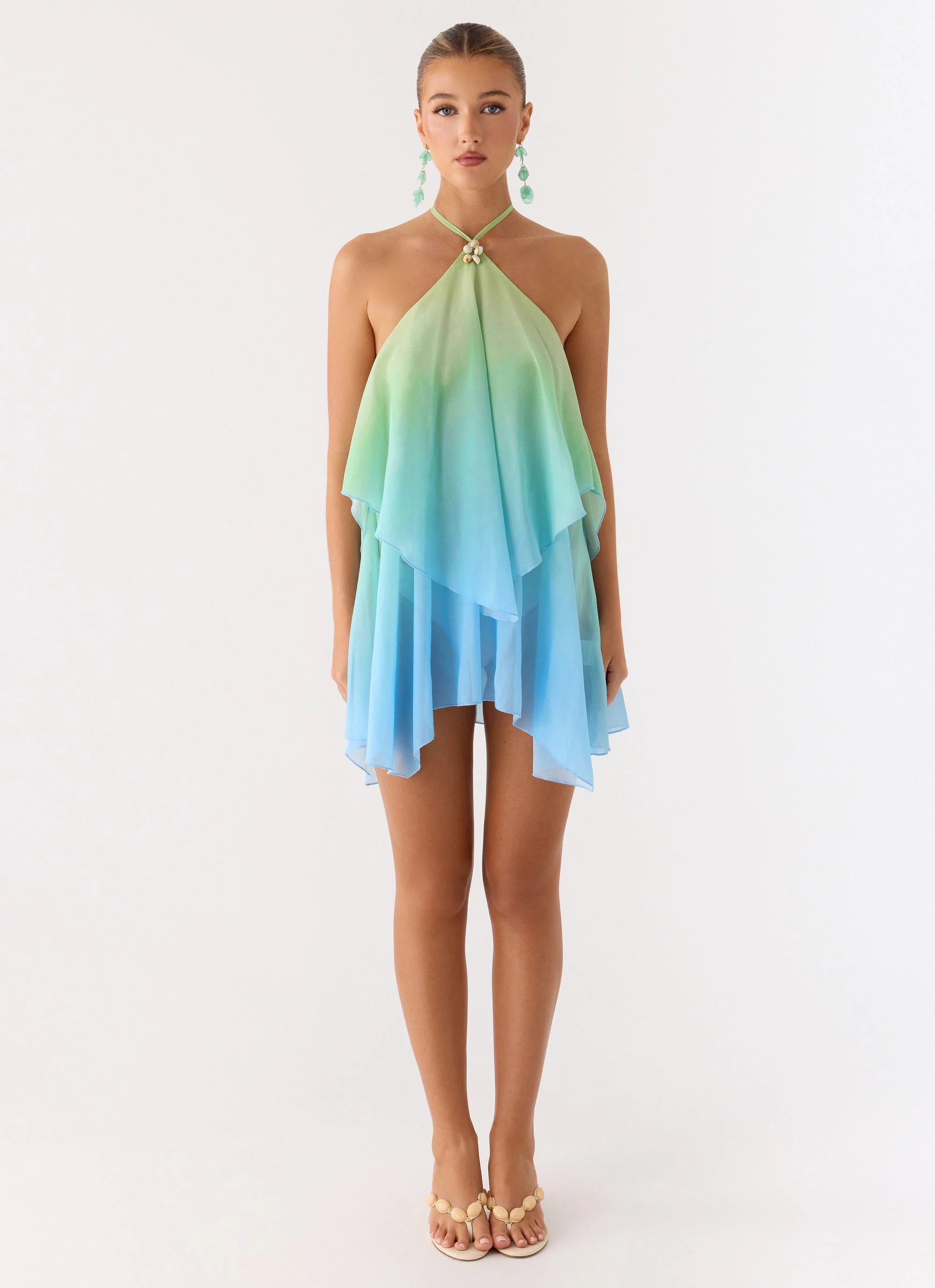 Twin Flame Mini Dress - Sea Ombre