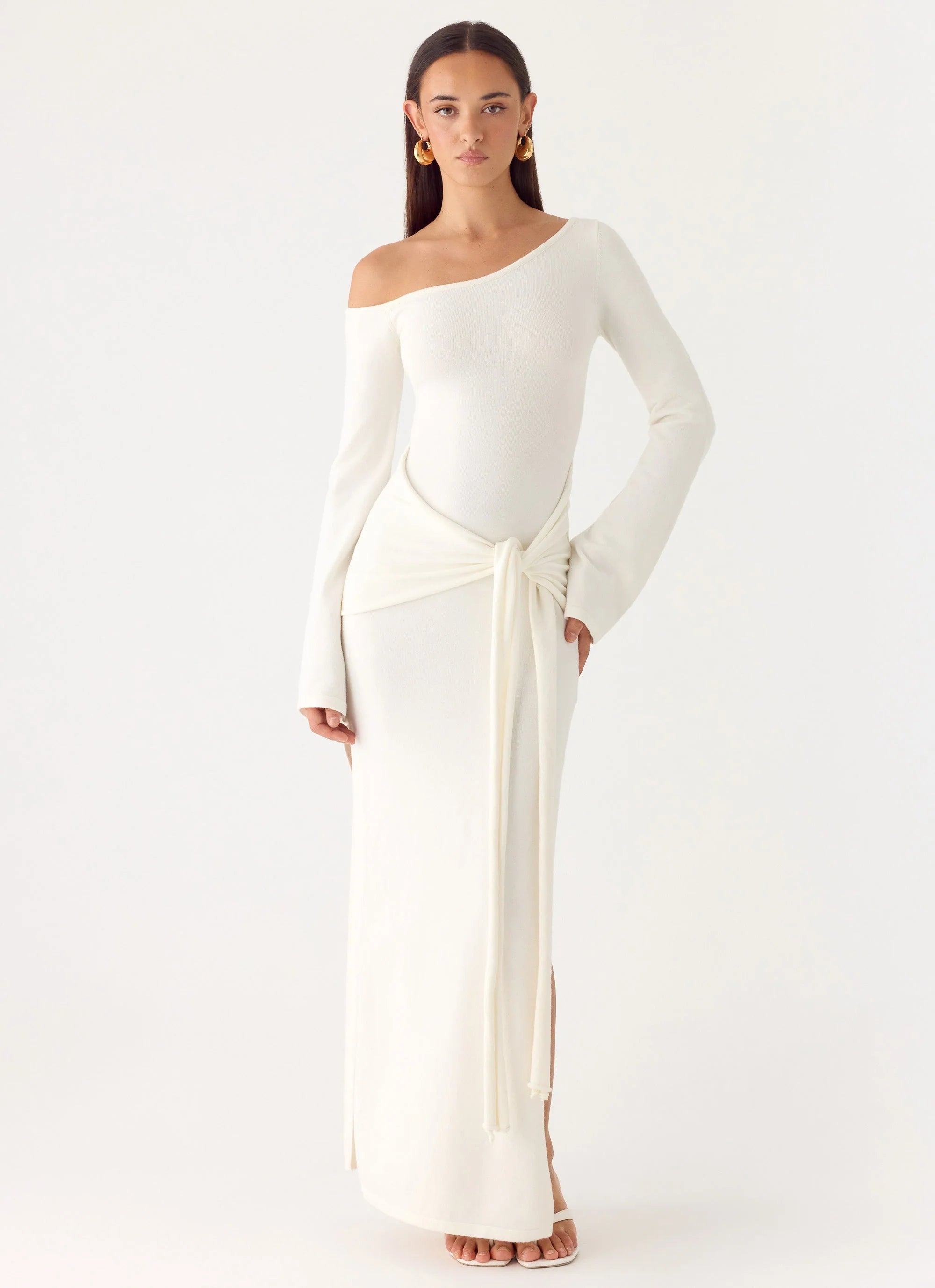 Kova Knit Maxi Dress - White