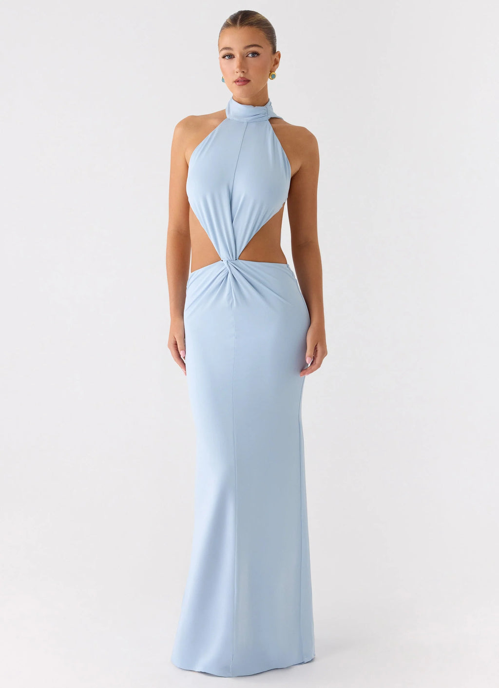 Warning Signs Maxi Dress - Blue