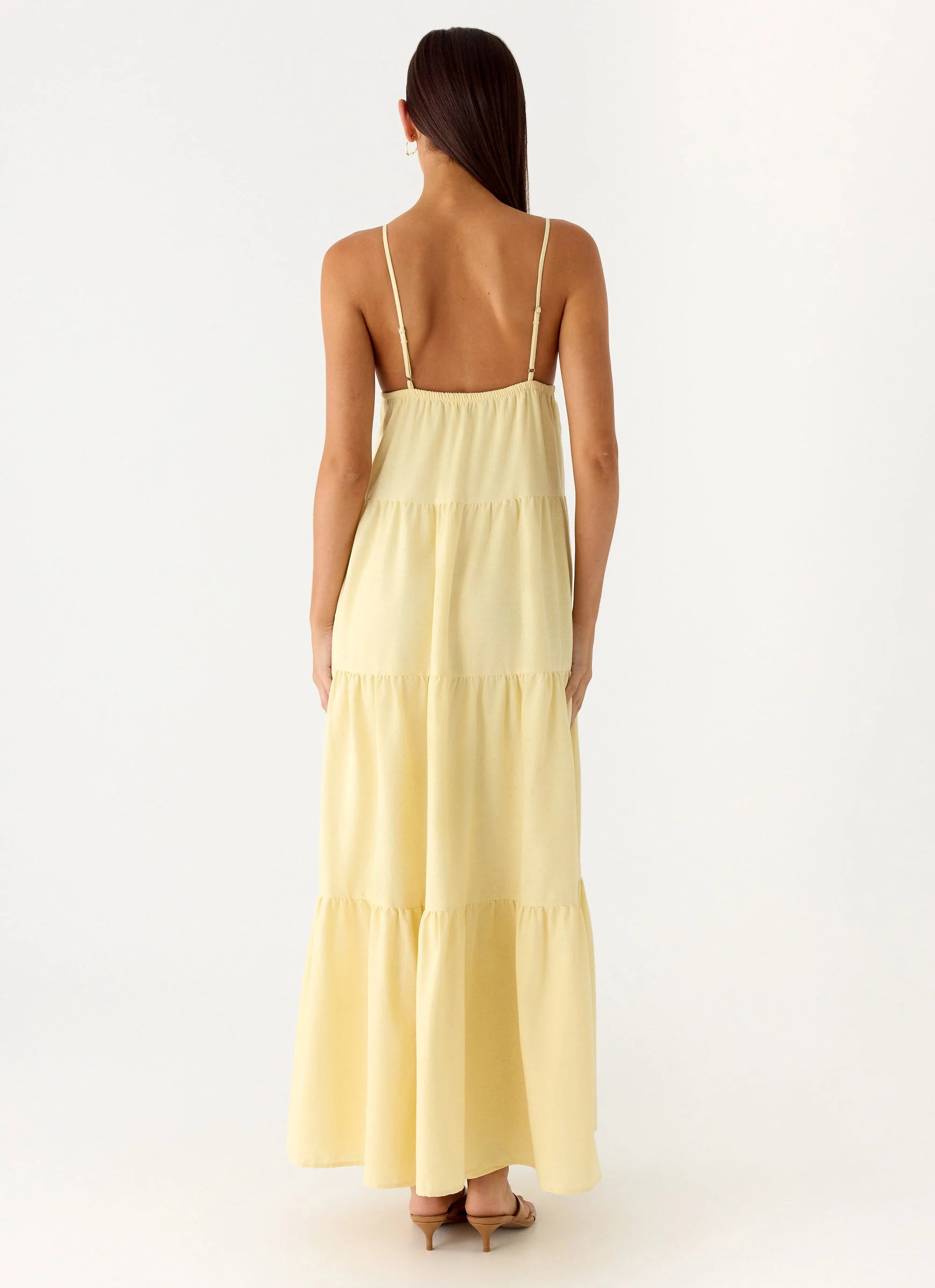 Lotty Linen Maxi Dress - Yellow