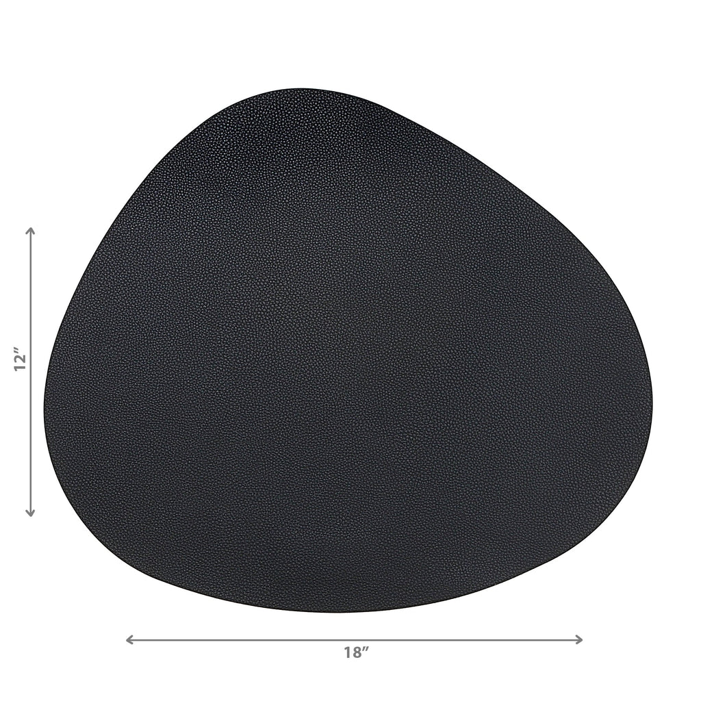 REVERSIBLE PLEATHER PEBBLE PLACEMAT (GRAY)