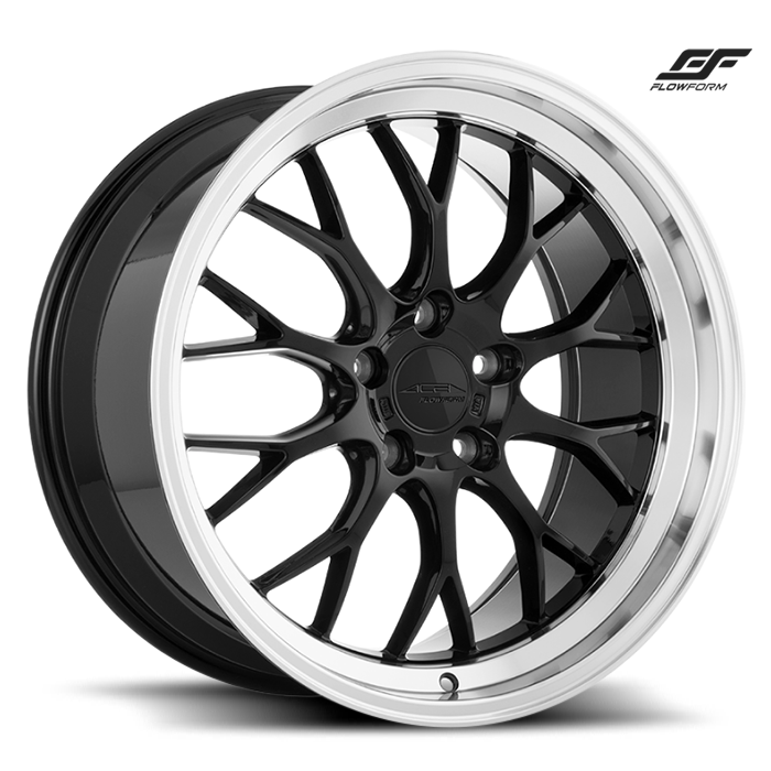 Ace Alloy Wheels AFF10 Gloss Piano Black Diamond Lip