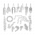 CAD and Vector Hanging Plants Set (Front + Side view) - Post Digital Architecture — Free and Affordable Resources for Architects