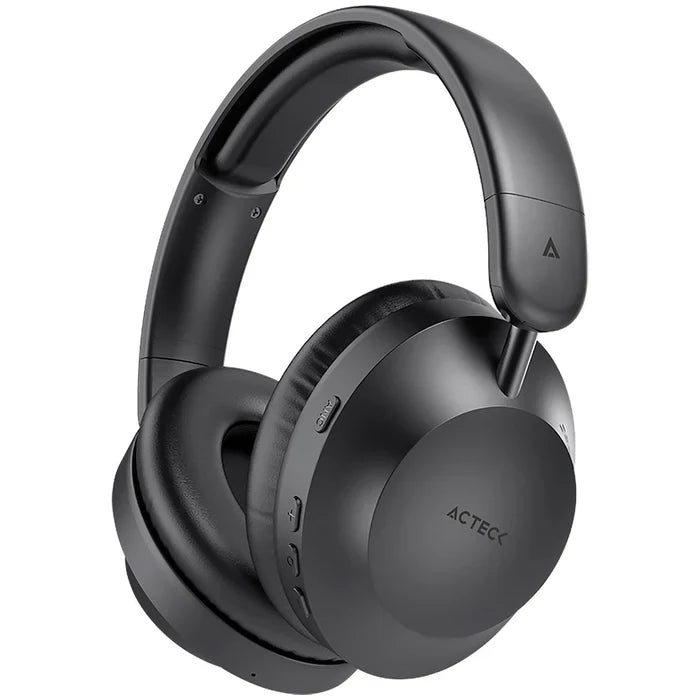 Audifonos Acteck Triton Pro Hp636  Diadema, Inalámbricos, Bt 5.4 - Aux 3.5 MM, Micrófono Omnidireccional, Batería 30 Hrs, Cancelación De Ruido,  Ultraligeros