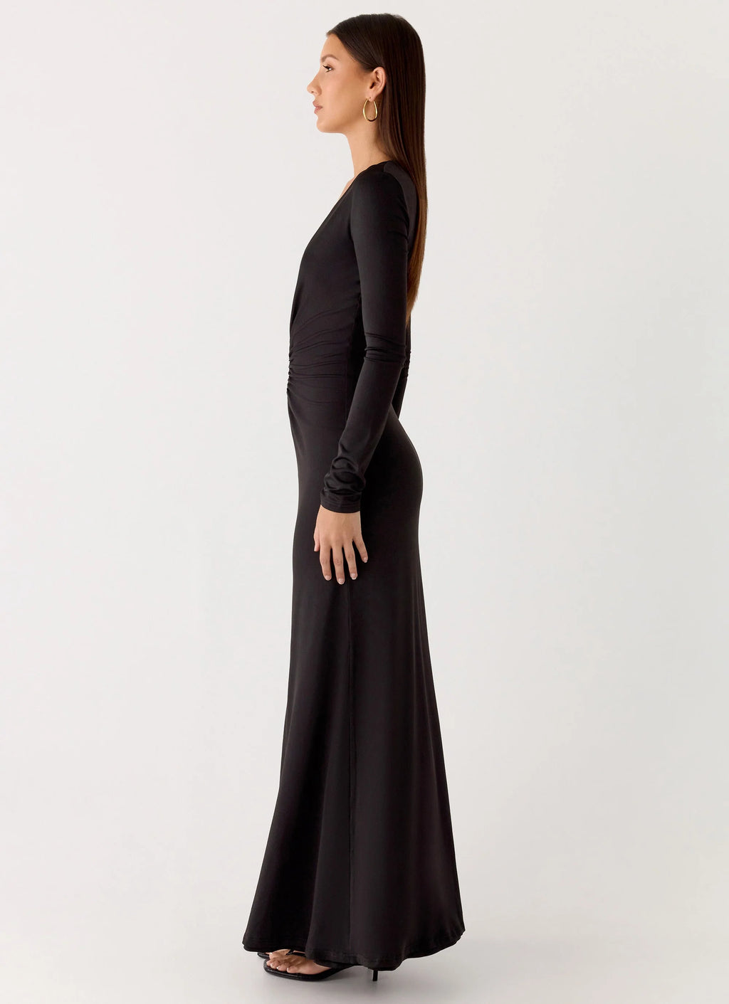 Palm Haze Maxi Dress - Black
