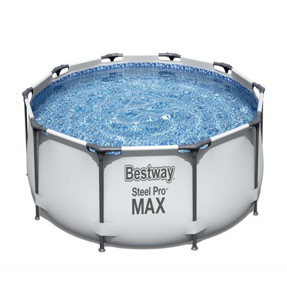 Bestway 10ft Grey Steel Pro Max Round Pool Set-Outdoor Toys-Bestway-Toycra