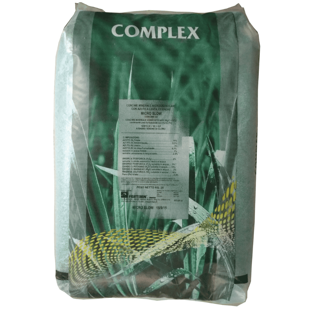 MICRO SLOW – Fertilizzante NPK a lento rilascio con Ureaform, basso contenuto di cloro
