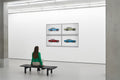 Aston Martin DB5 Vantage - 100cm Large Half Tone Flat Bed Print - Side View