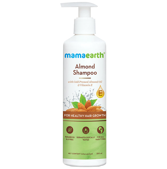 Mamaearth Almond Shampoo for Hair Fall & Hair Care | SLS & Paraben-Free | For All Hair Types - Classic Derma