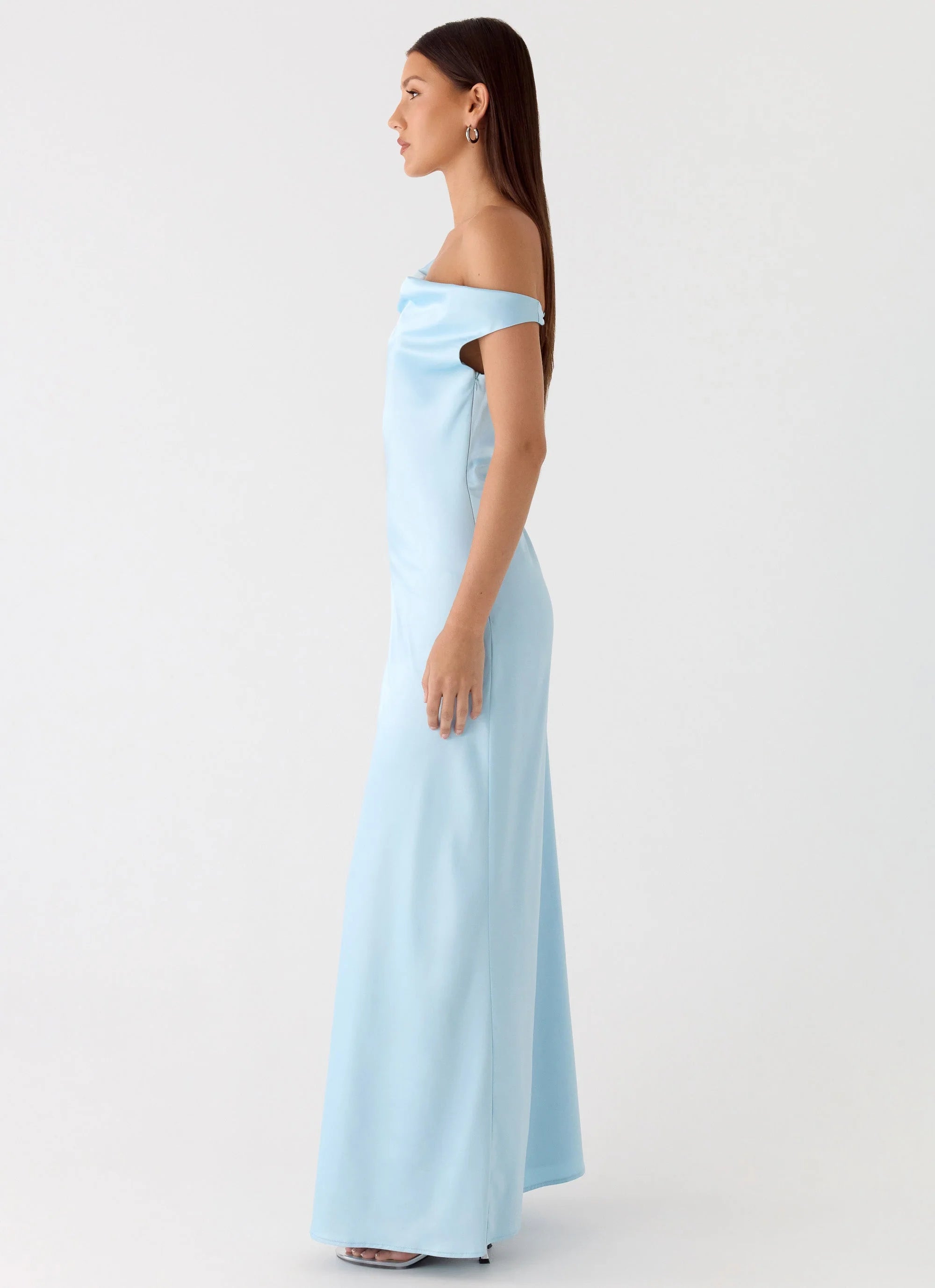 Palm Royal Maxi Dress - Ice Blue
