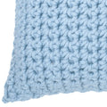 Coussin en gros tricot bleu Gummy