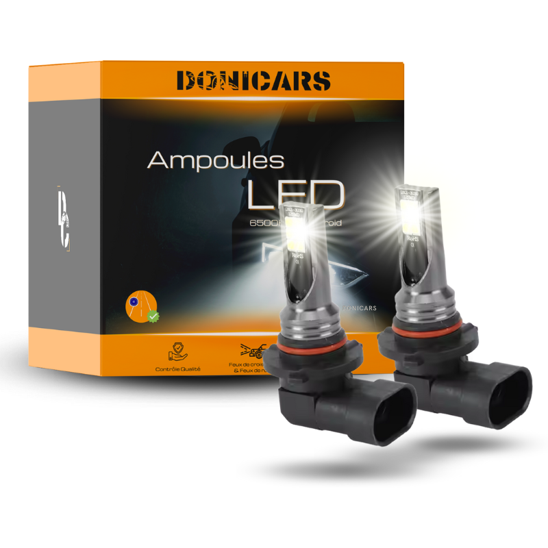 Pack ampoules LED HB4 9006 KIA Rio IV 3/5 portes (YB, SC, FB) (01.2017 et plus) - 72W Blanc pur Donicars