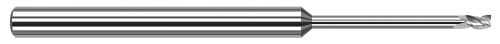 35490 3 FL - 0.0900" Cutter DIA x 0.1350" LOC x 1.0800" Reach - Uncoated