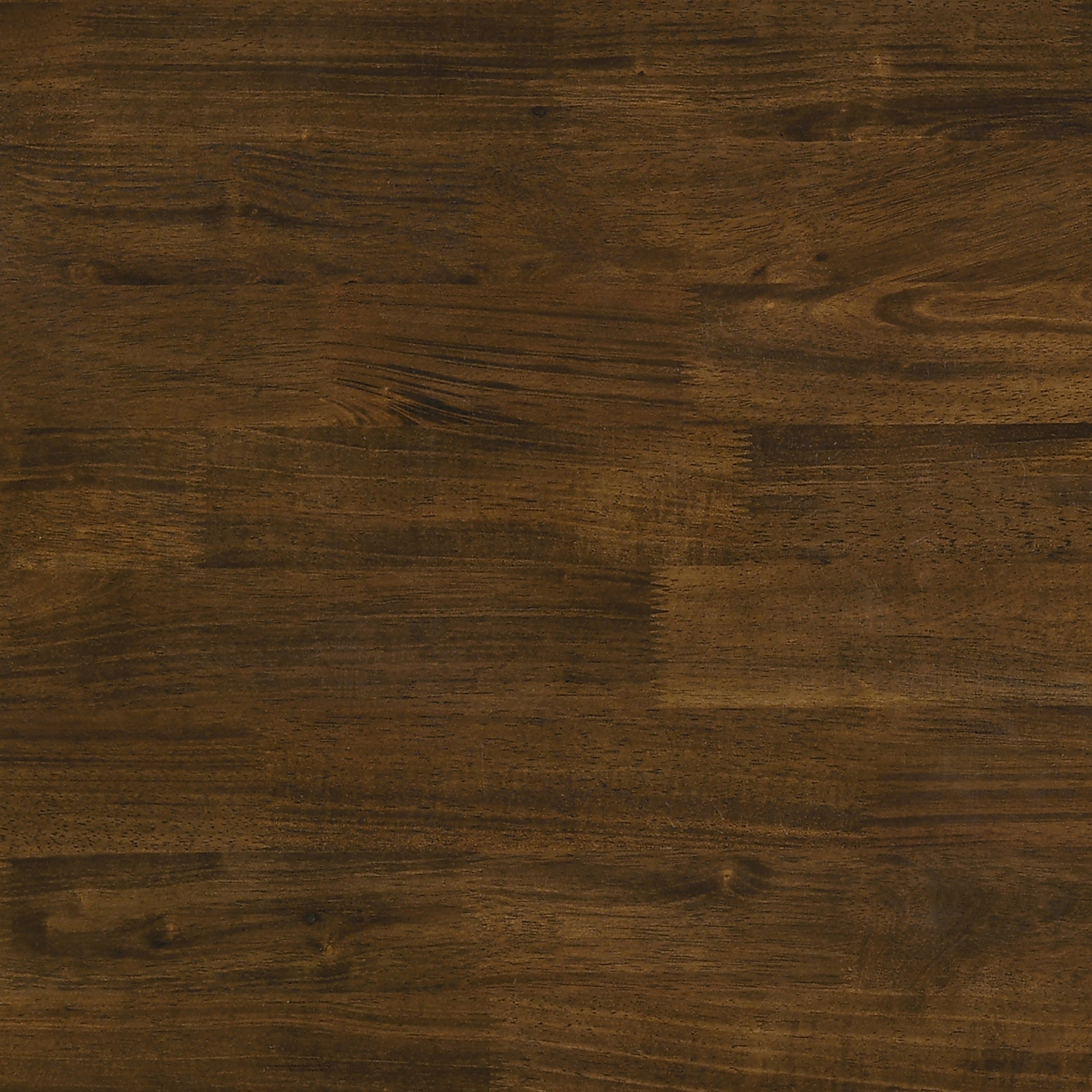Swatch close up of oak finish tabletop on a contemporary live edge oak and white side table