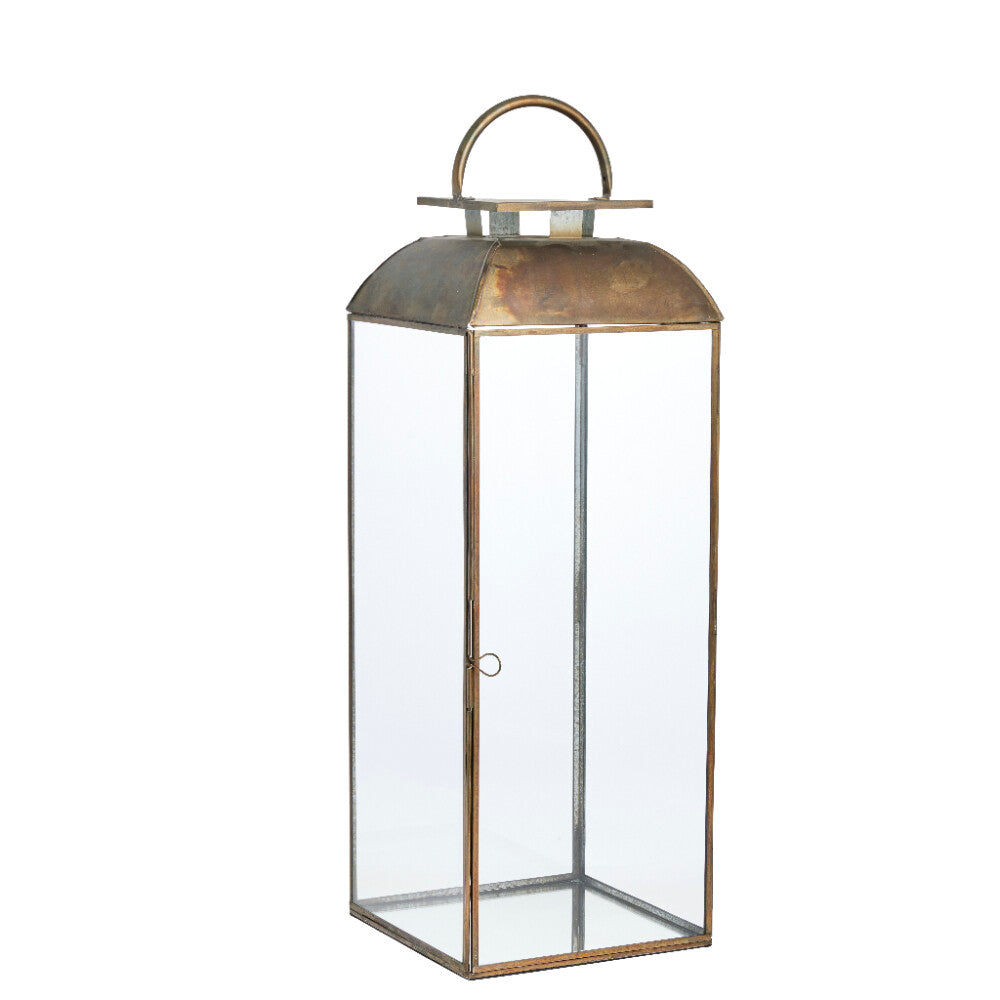 Sigrid lanterne H62 cm. antik guld jern