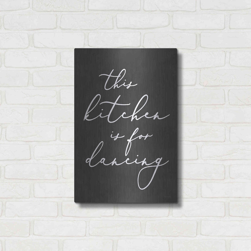 Luxe Metal Art 'This Kitchen is for Dancing' by Lettered & Lined, Metal Wall Art,16x24