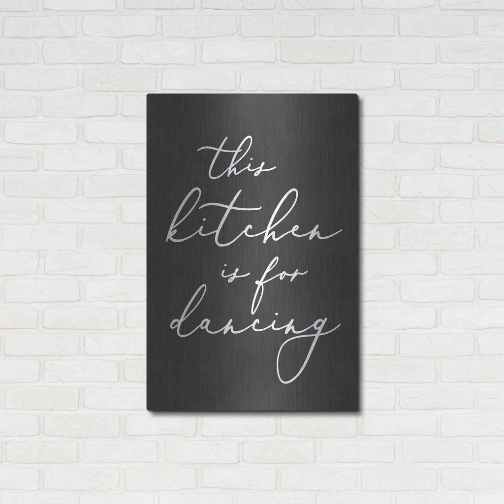 Luxe Metal Art 'This Kitchen is for Dancing' by Lettered & Lined, Metal Wall Art,24x36