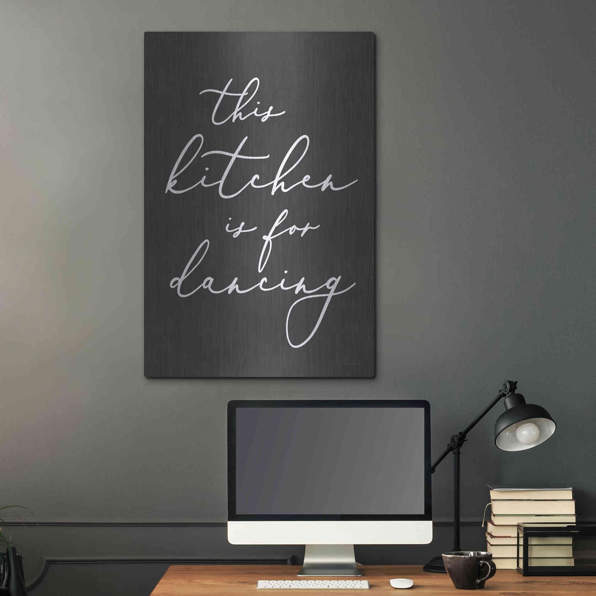 Luxe Metal Art 'This Kitchen is for Dancing' by Lettered & Lined, Metal Wall Art,24x36