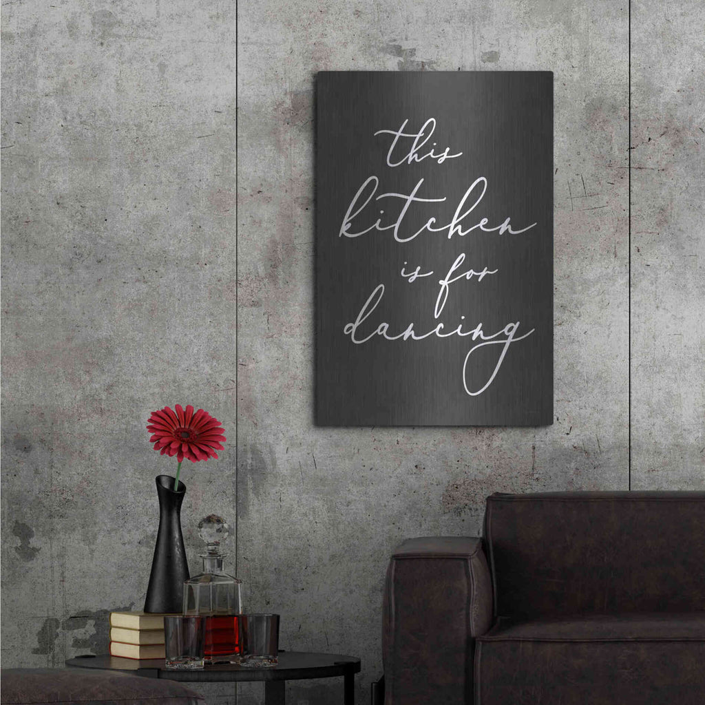 Luxe Metal Art 'This Kitchen is for Dancing' by Lettered & Lined, Metal Wall Art,24x36