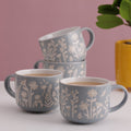 Mason Cash In the Meadow Set of 4 Blue Daisy Mugs - Kilner
